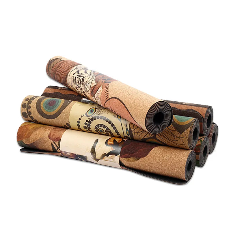 Cork Rubber Non-Slip Yoga Mat